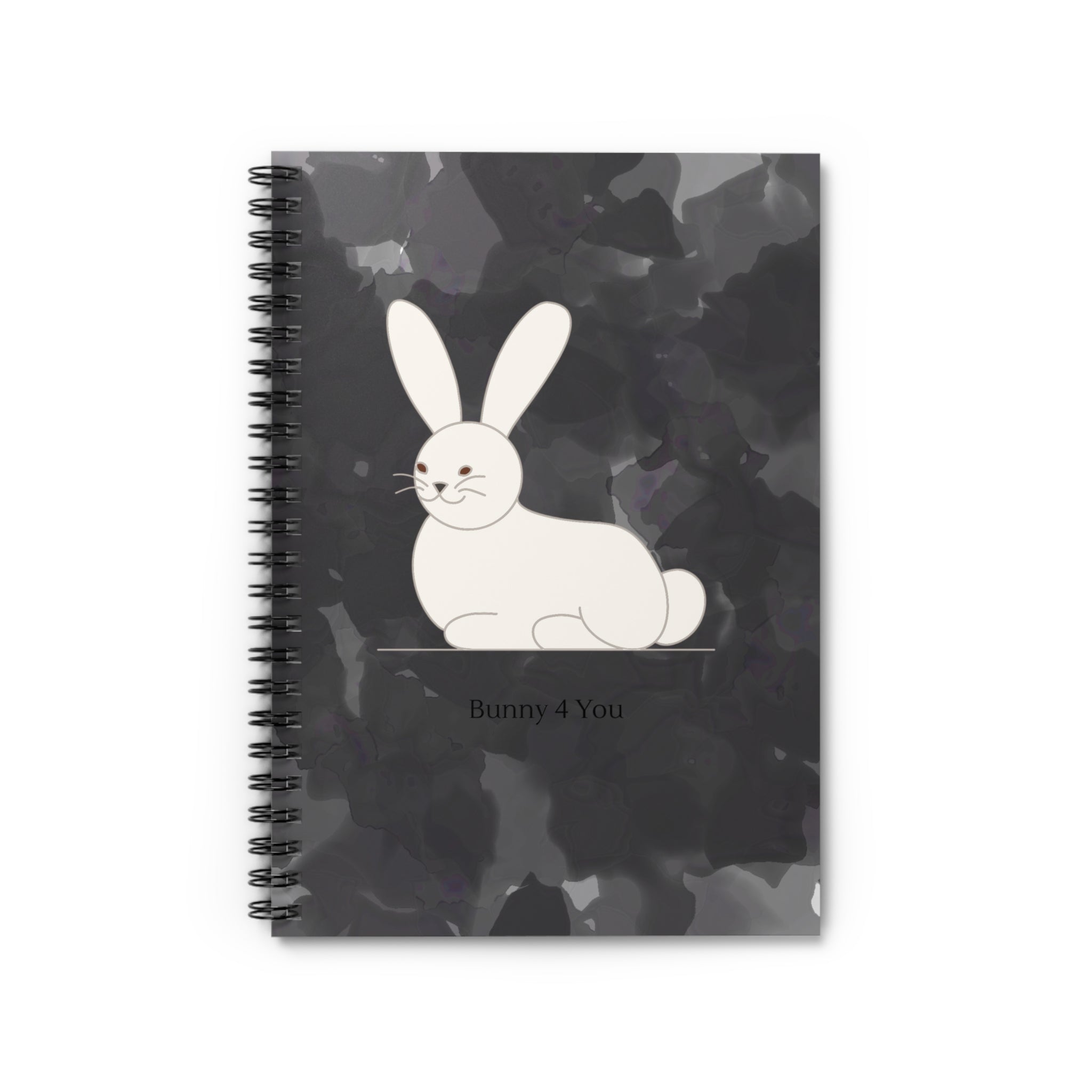 Bunny 4 You Spiral Notebook — Cute White Rabbit Ruled Journal