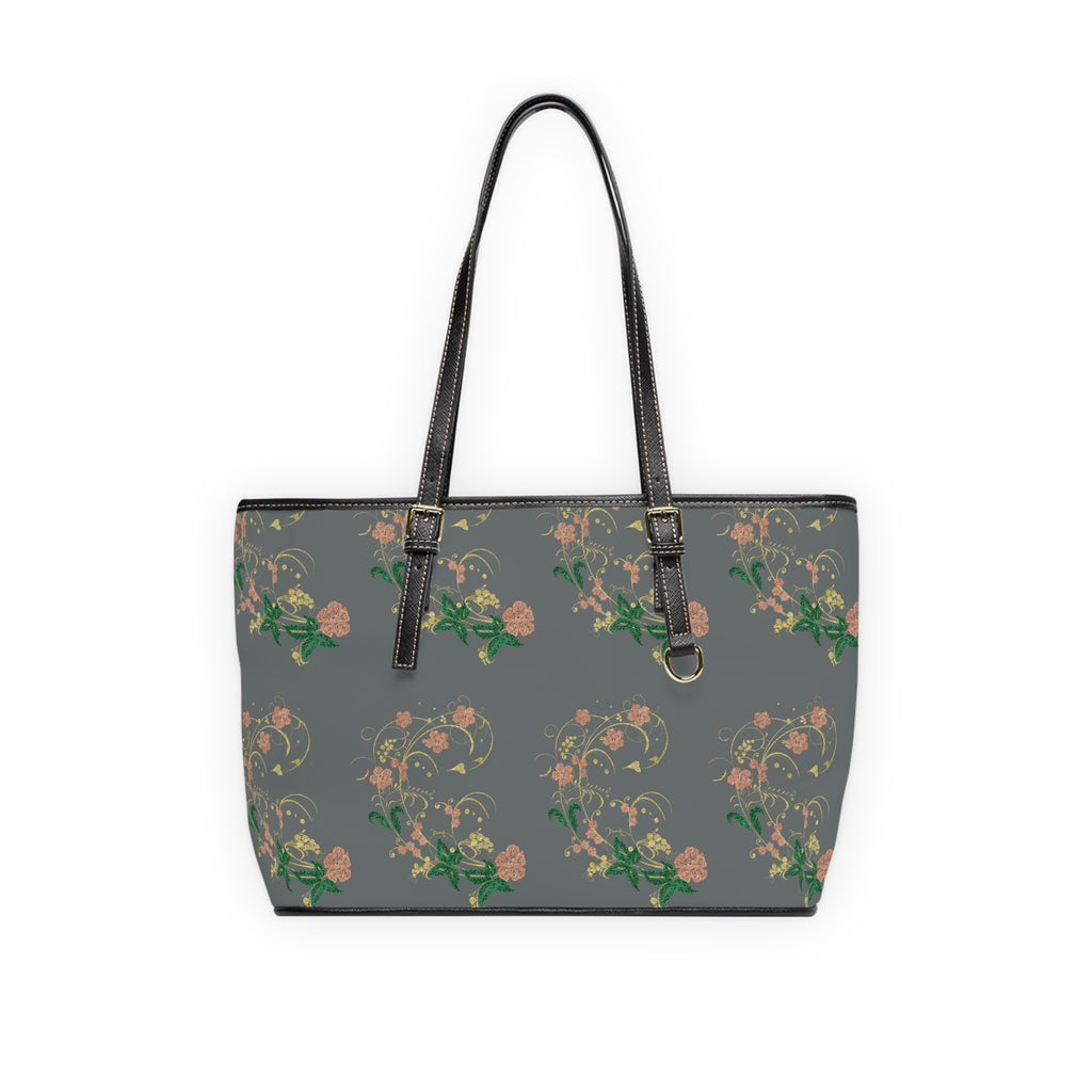 Floral Vine PU Leather Shoulder Bag