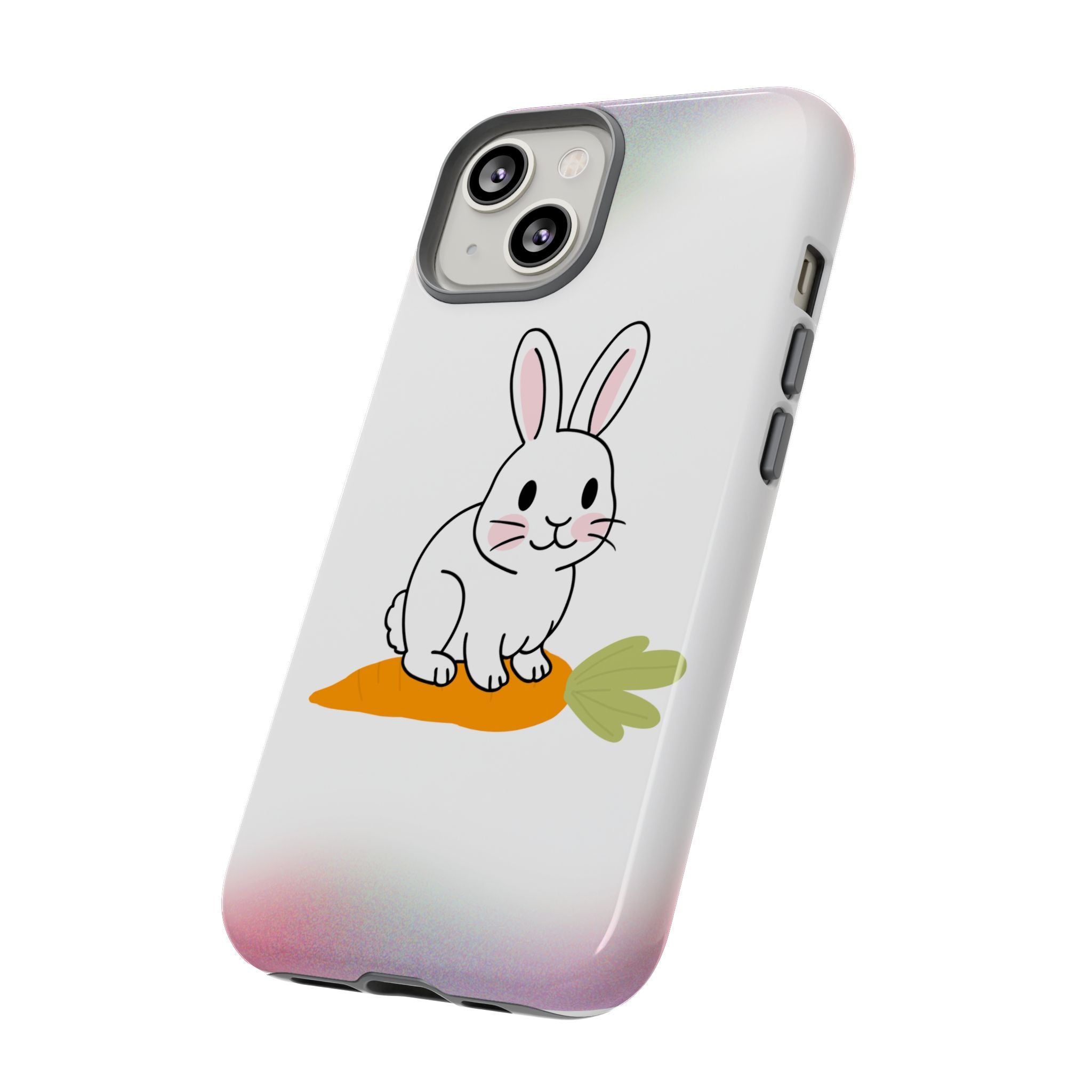Cute Bunny & Carrot Phone Case — Protective Tough Case for Animal Lovers