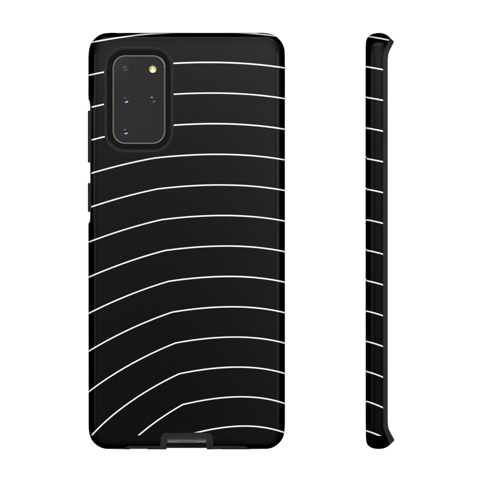 Tough Case - Black Minimalist Curved Stripe Phone Case