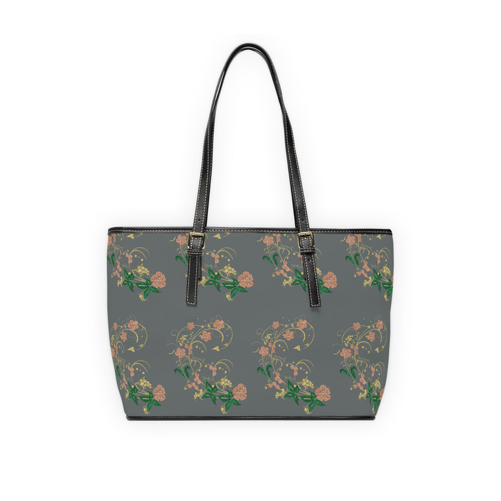 Floral Vine PU Leather Shoulder Bag
