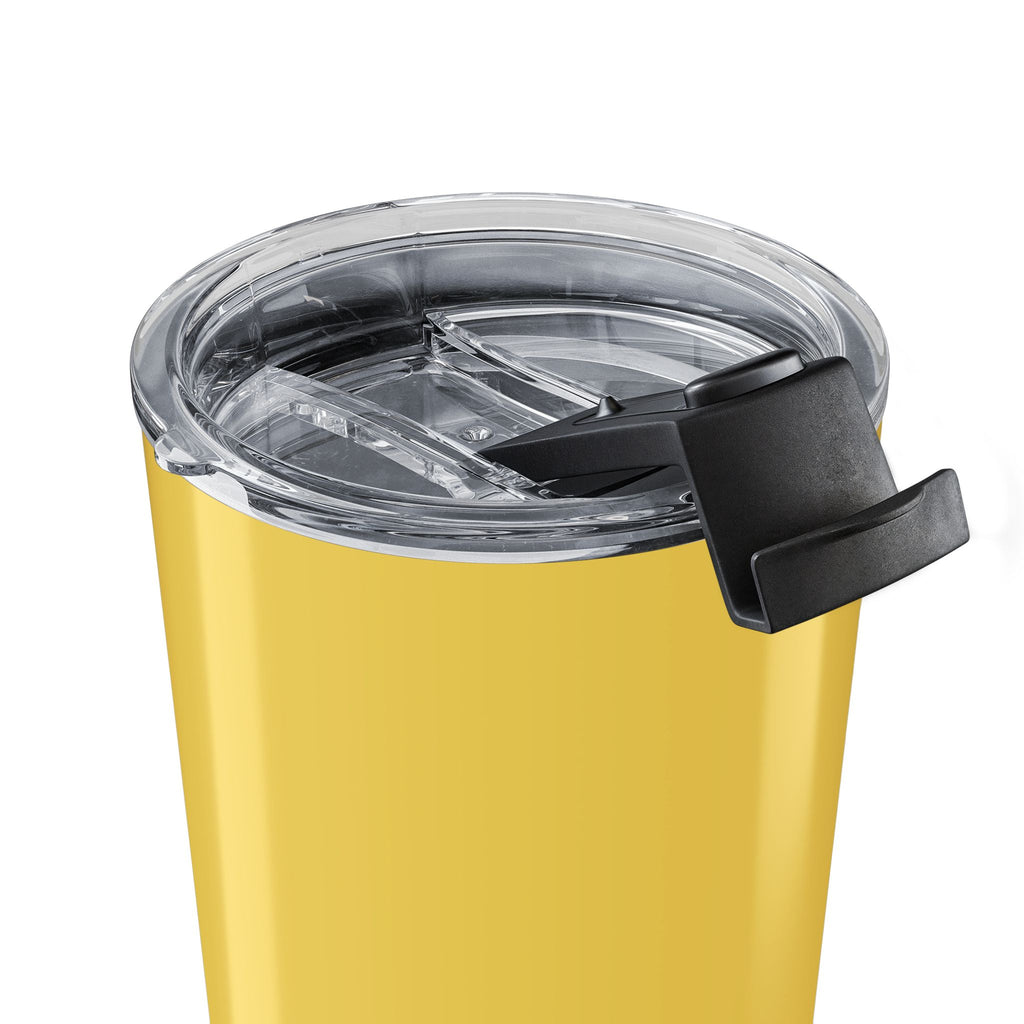 Yellow 20oz Insulated Tumbler – Travel Coffee Cup with Lid