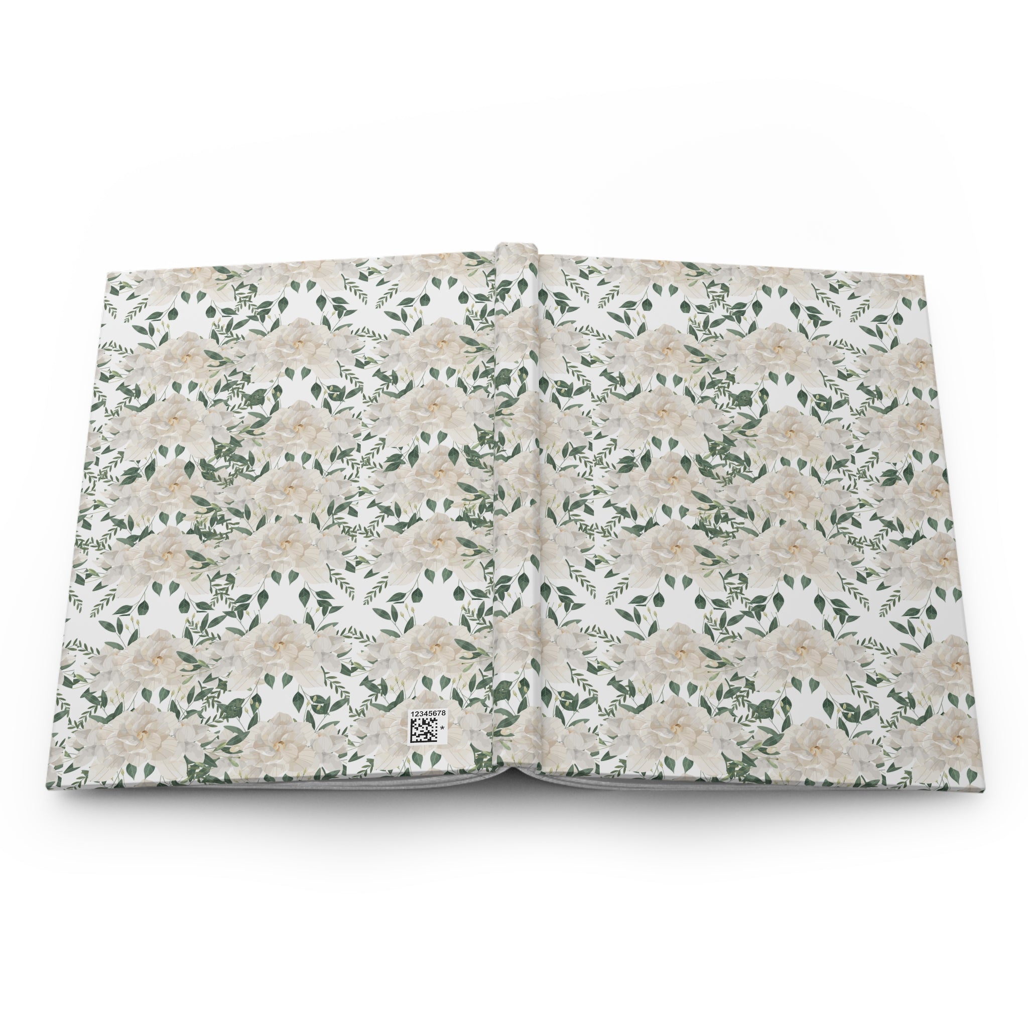 Floral Hardcover Journal — Vintage Cream Peonies Patterned Notebook for Writing & Gifts